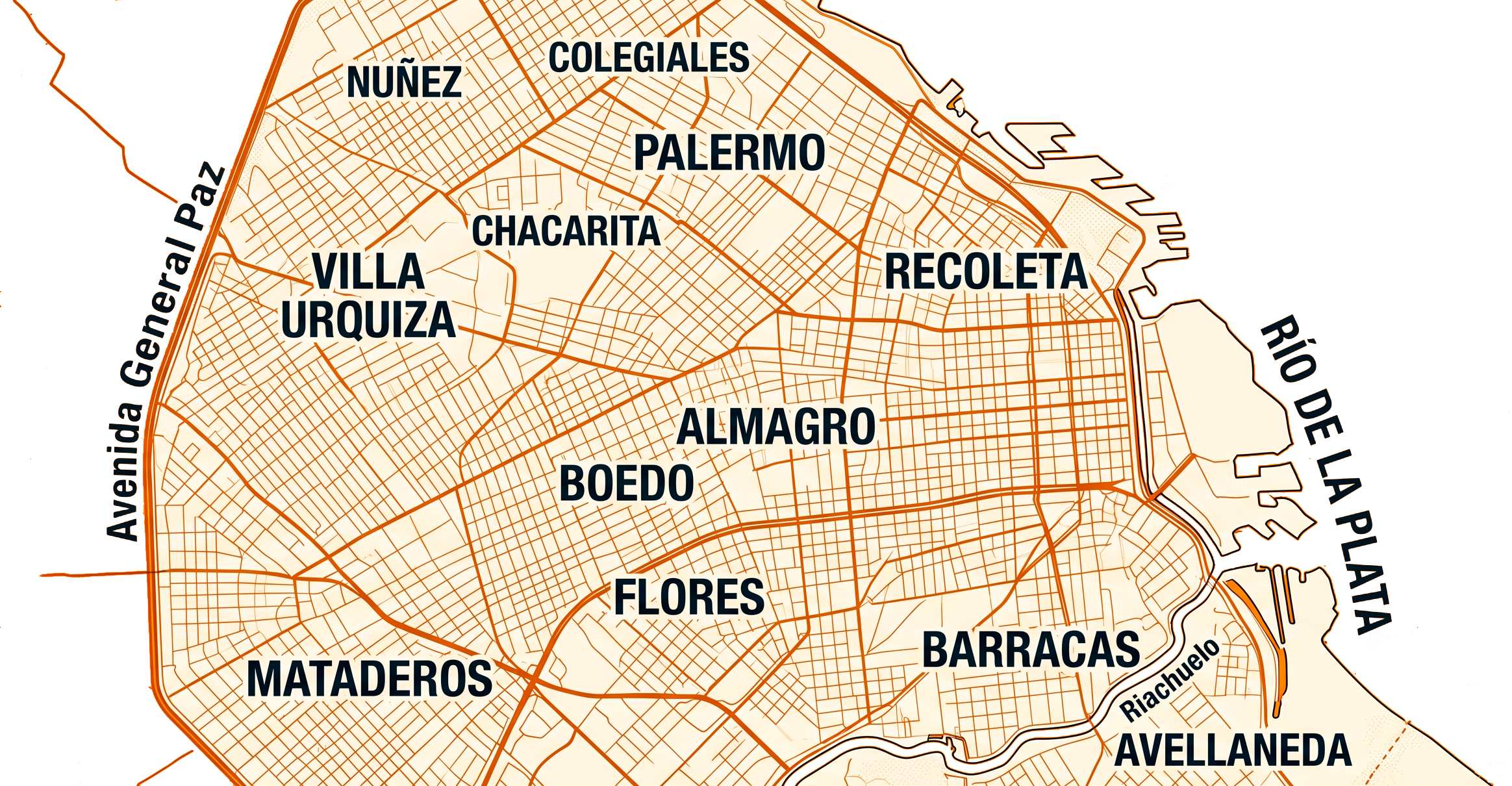 Mapa CABA — cobertura E24 Electricistas 24 hs